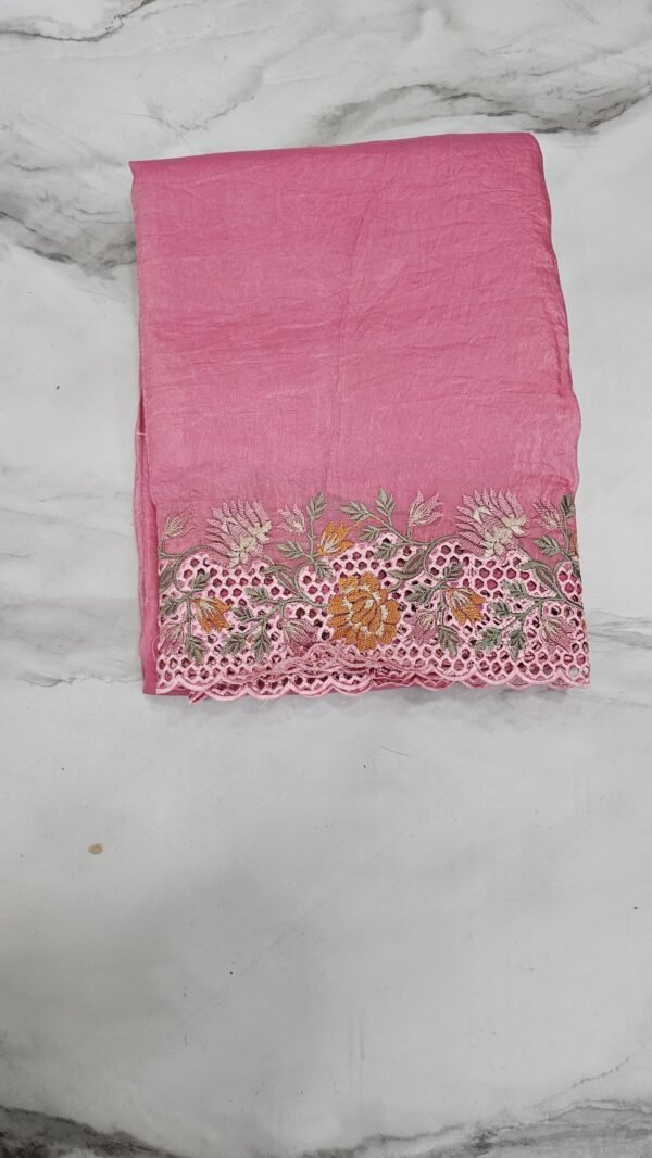 Crushed Organza sarees -SRS 20007 - Image 4