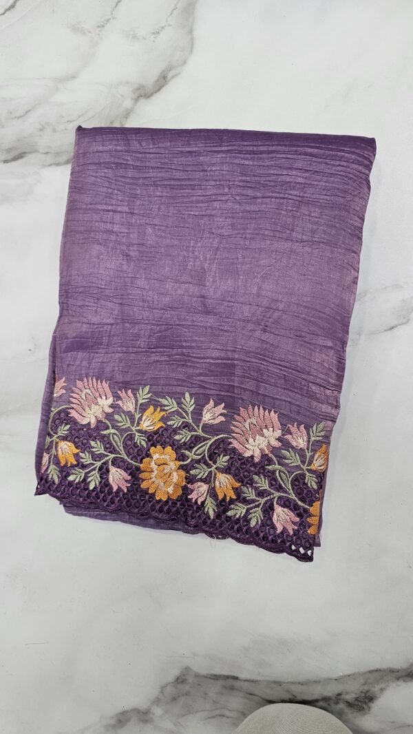 Crushed Organza sarees -SRS 20007 - Image 5