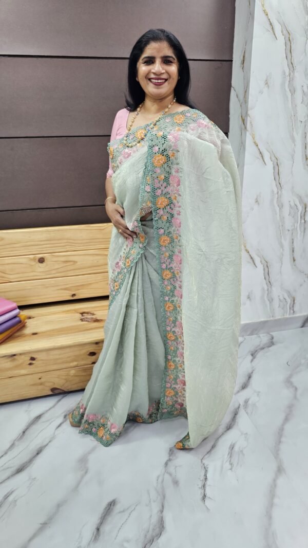 Crushed Organza sarees -SRS 20007