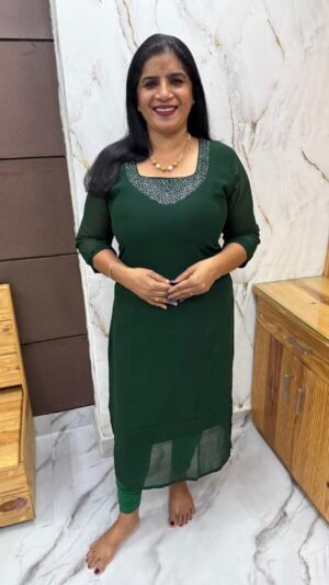 GEORGETTE Hand work kurties-KRT 5003