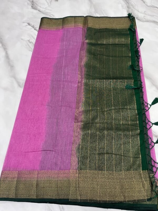 Handloom Jute Saree - Image 2