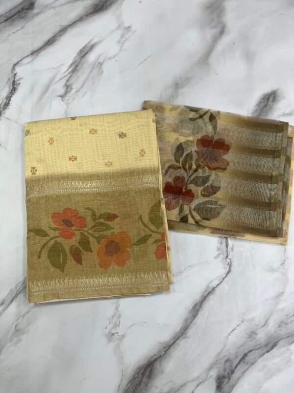 Tussur Chanderi Unstiched Suit Set -Us 40007 - Image 7