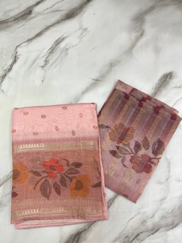 Tussur Chanderi Unstiched Suit Set -Us 40007 - Image 3