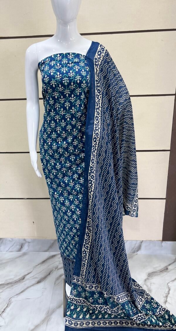 Indigo Blue Unstiched suit set -Us 200 - Image 4