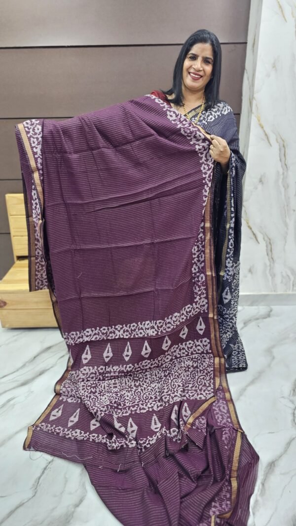 Tussur Chanderi silk sarees-SRS00096 - Image 2