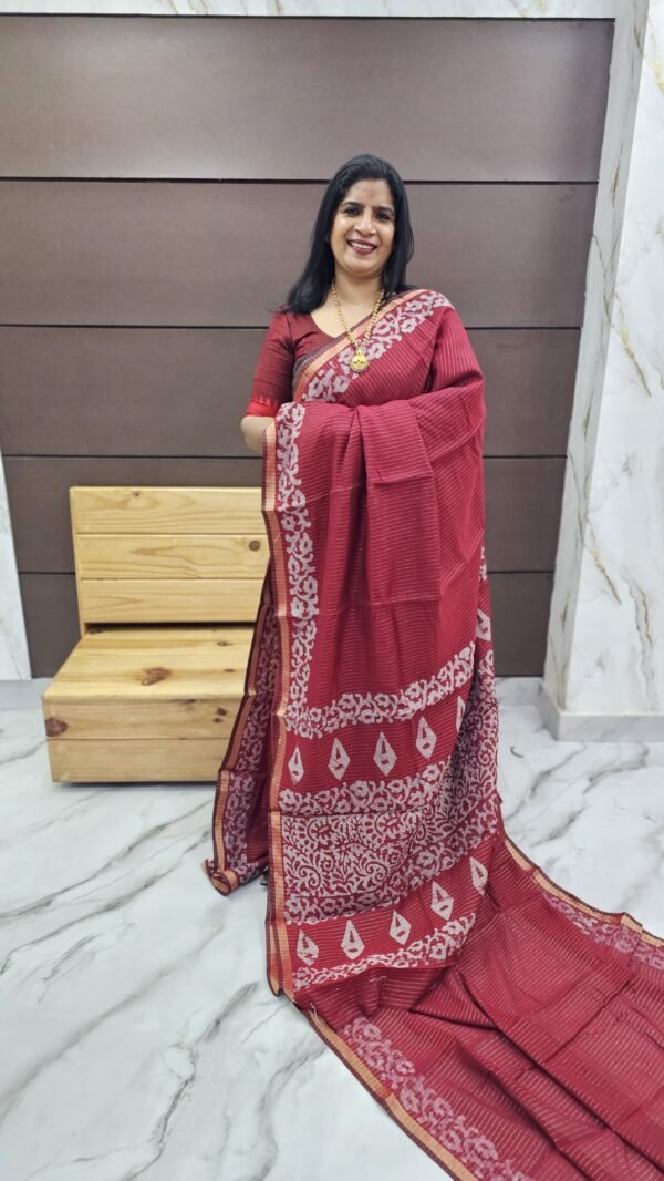 Tussur Chanderi silk sarees-SRS00096 - Image 4