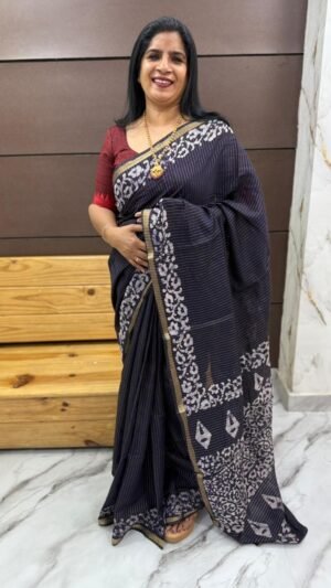 Tussur Chanderi silk sarees-SRS00096