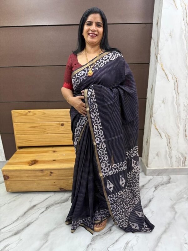 Tussur Chanderi silk sarees-SRS00096