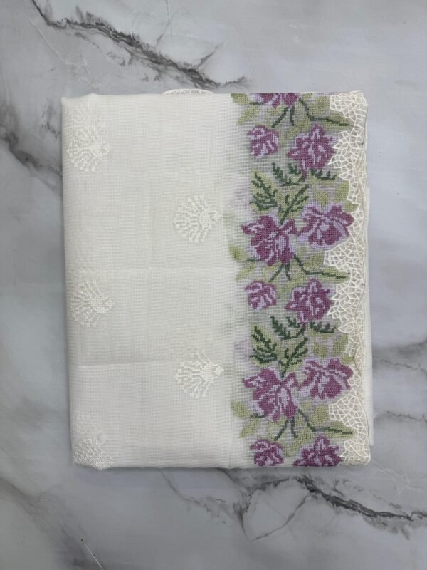 Moonga check cotta sarees-SRS9995 - Image 2