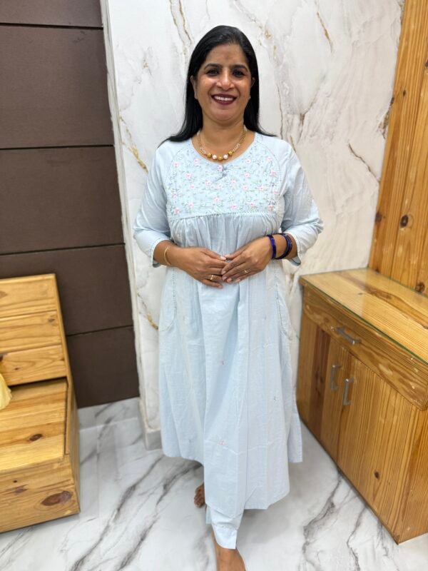 Soft mull cotton co-ord set 0033 - Image 2