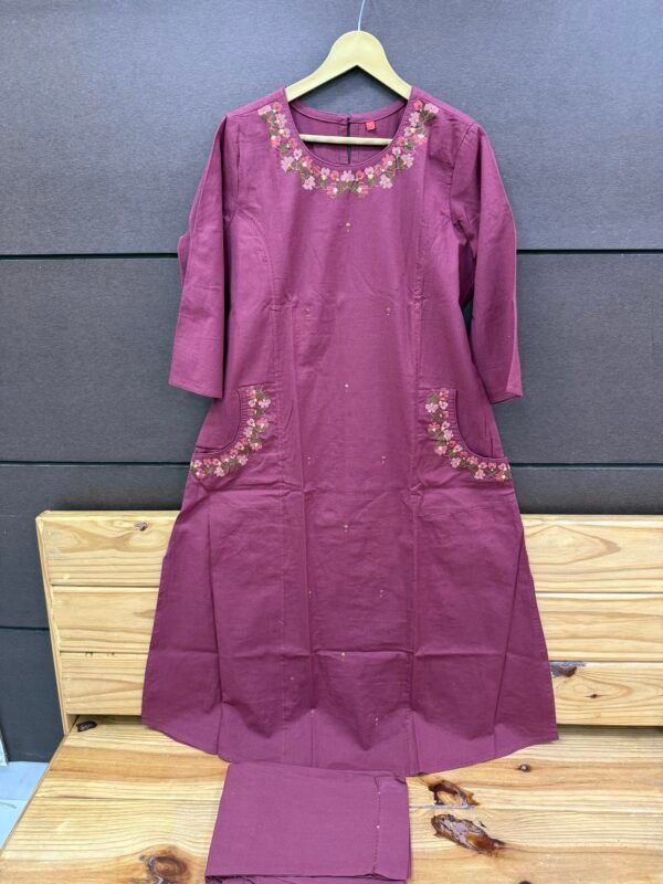 Soft mull cotton co-ord set 0033 - Image 4