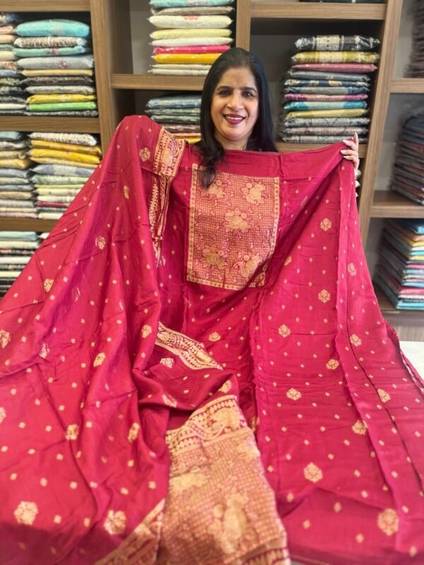 Unstitched Banarasi Suit Set -Us 5550 - Image 6