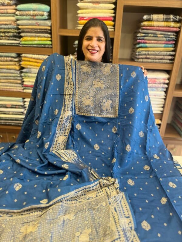 Unstitched Banarasi Suit Set -Us 5550 - Image 5