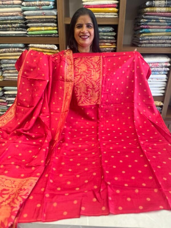 Unstitched Banarasi Suit Set -Us 5550 - Image 10