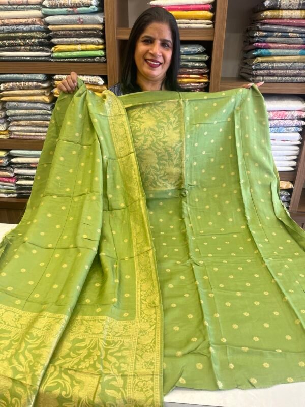 Unstitched Banarasi Suit Set -Us 5550 - Image 4