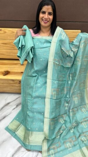 Banarasi Silk Unstiched suit set-US 0808