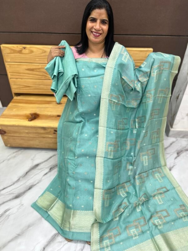 Banarasi Silk Unstiched suit set-US 0808