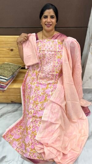 Pure cotton Unstiched Suit Set -US0303