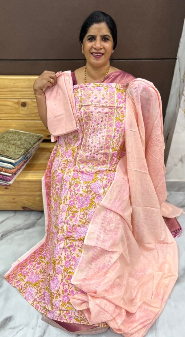 Pure cotton Unstiched Suit Set -US0303