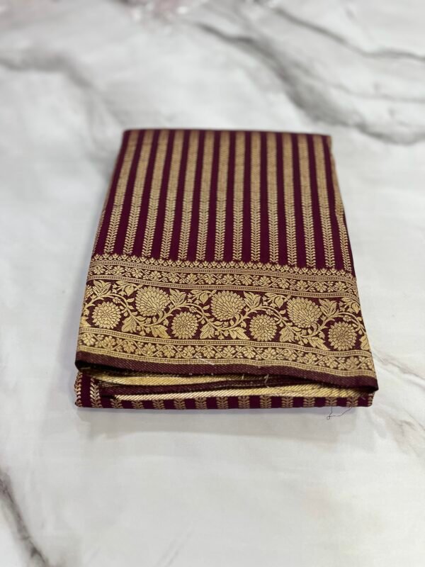 Banarasi silk saree with kanchipuram weaves-SRS 0202 - Image 6