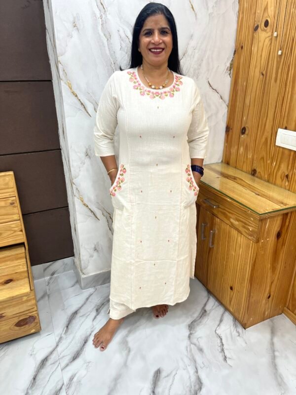 Soft mull cotton co-ord set 0033 - Image 3