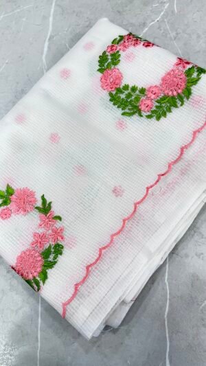 White mooga check cotta-srs3456