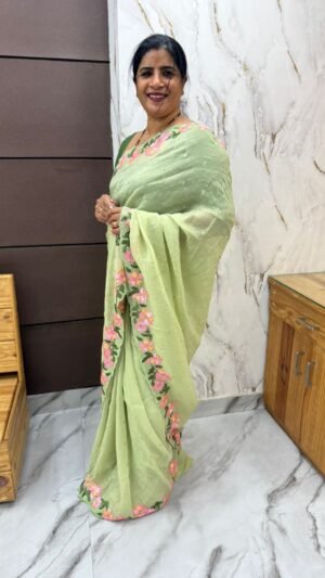 Crape chiffon sarees-SRS010192