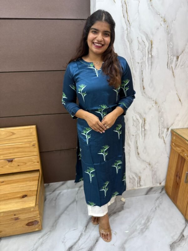 Satin Silk Kurti - KRT456 - Image 2