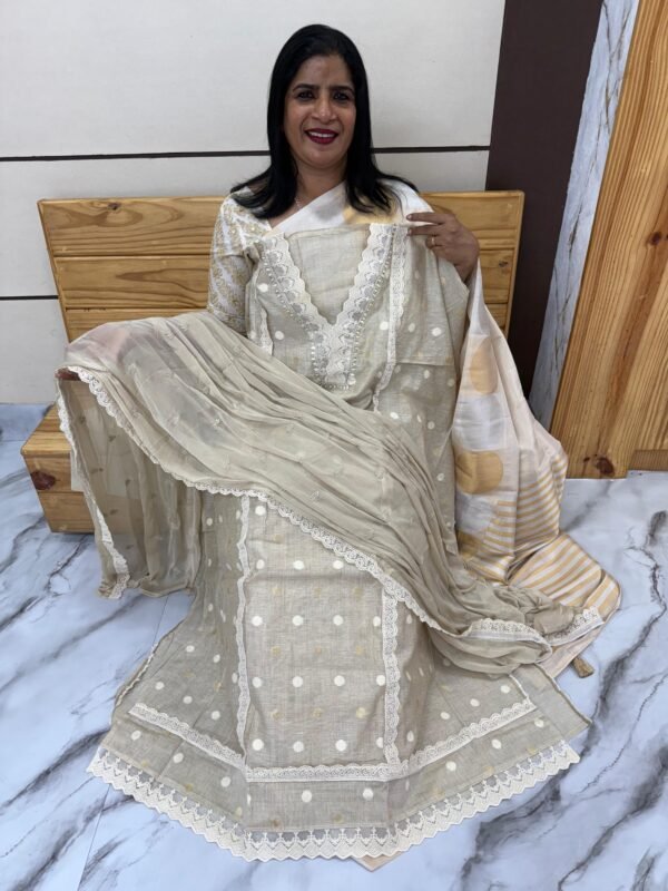 Silk chanderi suit set-US71537