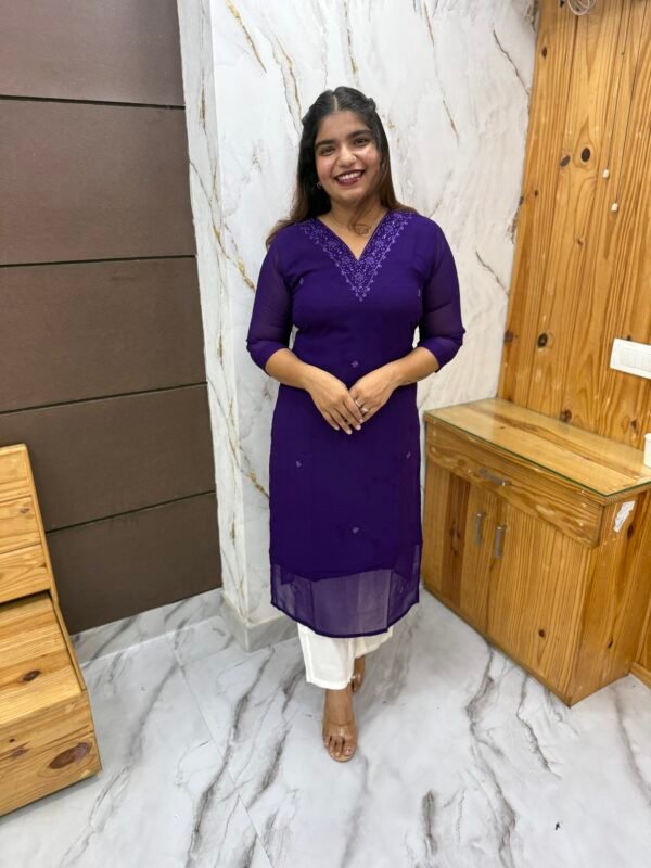 Georgette kurties-KRT11772 - Image 2