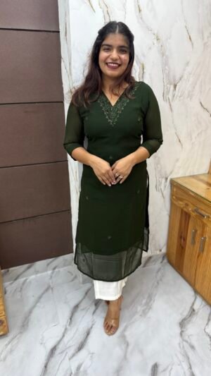Georgette kurties-KRT11772