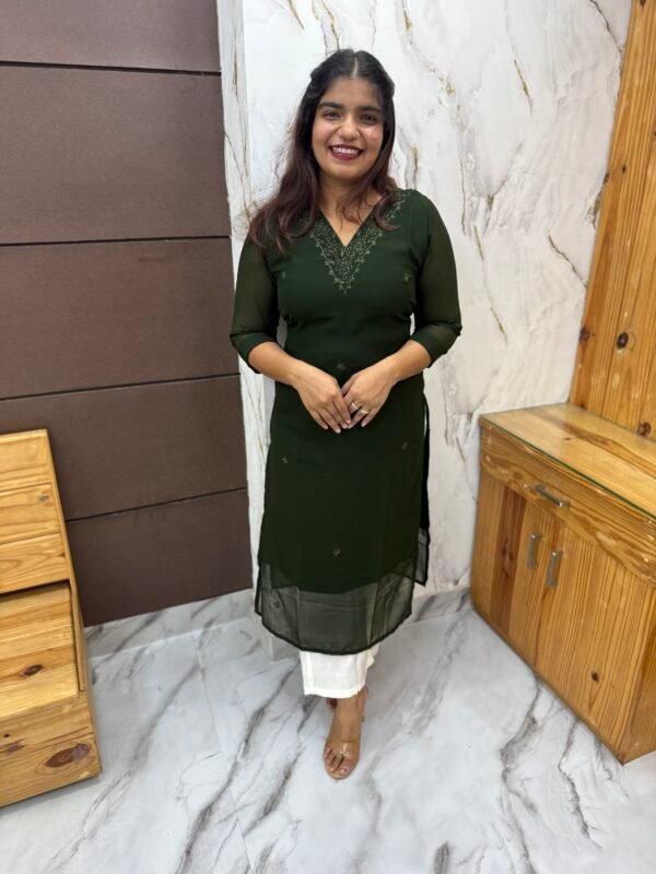 Georgette kurties-KRT11772