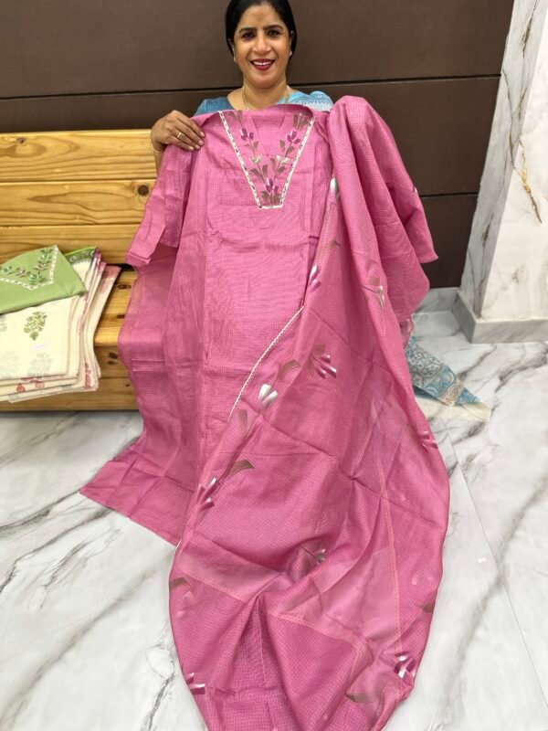 Unstitched cotta suit set-SRS1675 - Image 2