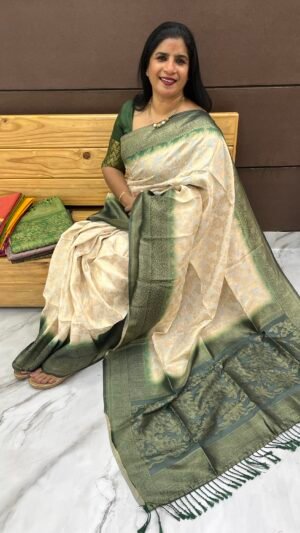 Semi Banarasi silk sarees-SRS16383