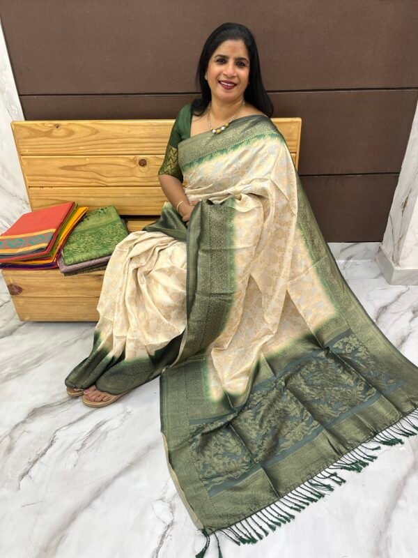 Semi Banarasi silk sarees-SRS16383