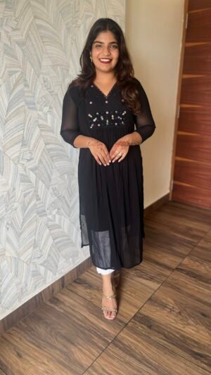 Georgette kurties-KRT91639