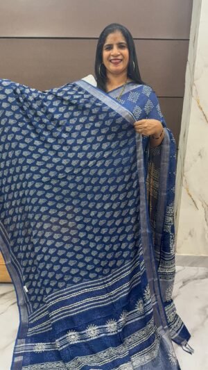 Semi linen saree 1122