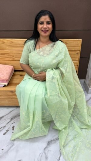 moonga check sarees-SRS191906