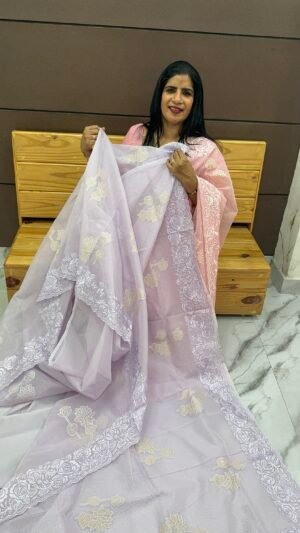 Moonga check sarees-SRS1096