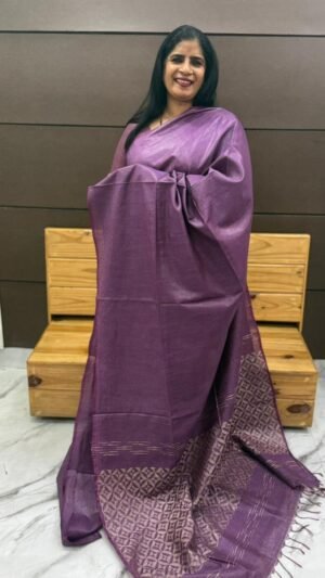 Bhagalpur Tussar silk saree -srs8010