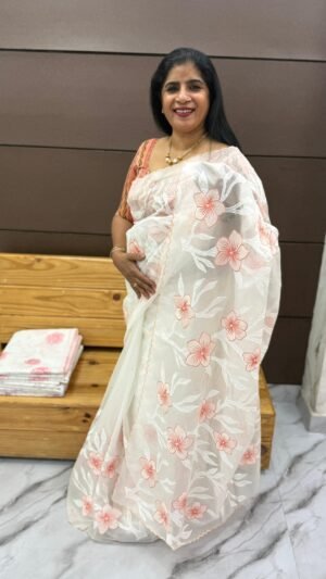 organza saree -srs70453